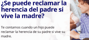 Herencia de padre fallecido con madre viva